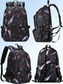BLUEFAIRY Kids Backpack for Boys Elementary Primary School Bags for Childs Black Bagpack Book Bag Back to School Gifts for Son Mochilas Escolares para Niños 17" Large Compartment Black/Red by TinyTreasures Baby Boutique