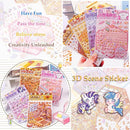 4 Sets DIY 3D House Sticker Make Your Own Mini Flower Shop, Bookstore, Cake Shop, Burger Shop Scenes Stickers for Kids Cartoon Scene Stickers for Adult Relief Stress Pass The Time by TinyTreasures Baby Boutique