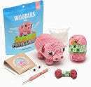 The Woobles Minecraft Crochet Kit – Beginner Crochet Kit for Adults & Kids, Easy Knitting Kit with Woobles Yarn, DIY Crafts, Crochet Animals, Minecraft Toys, Gift for Gamers & Crafters (Pig) by TinyTreasures Baby Boutique