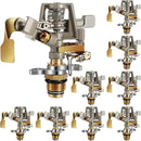 Impact Sprinkler Head Brass Pulsating Sprinkler Lawns Garden Adjustable 360 Degrees Watering Heavy Duty Sprinkler Head with Nozzles for Yard and Grass Irrigation (9 Pieces) by GreenHaven Gardens