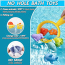 No Hole Bath Toys for Babies 0-6-12 Months+, Wind-up Swimming Ducks & Boat Bath Toys for Kids Ages 1-3, Baby Pool Toys Fishing Net Water Toys Watering Can, Toddler Bath Toys for 1+ Year Old Boy Girl by TinyTreasures Baby Boutique