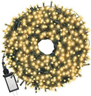 Christmas Tree Light 200 LEDs 73ft Green Cable Wire Fairy String Twinkle Lights Plug in 12 Modes for Xmas Party, Indoor, Outdoor, Garden, Wedding, Home Decoration (Warm White) by GreenHaven Gardens