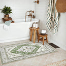 Lahome Boho Washable Hallway Runner Rug - 2x4 Rugs for Bedroom Non-Slip for Entrance (Green, 2'x4') by TinyTreasures Baby Boutique