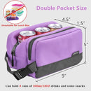 Cerbonny Small Cooler Bag Freezable Lunch Bag, Small Lunch Bag Insulated with Ice Pack, Double Layer Insulated Snack Bag for Work School Trip, Mini Cooler Bag Ideal for Fresh Snacks (Purple Double) by TinyTreasures Baby Boutique