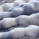 Tie-dye Blue Soft Comfy Throw Blanket for Couch Bedroom Faux Fur 50x60 Fluffy Blanket for Living Room Furry Bed Comforter Cozy Home Decor Gifts 860 GSM by CozyNest Decor