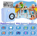 Instant Print Camera for Kids - 2.4 Inch Kids Camera Instant Print with Paper & 32G Card- Digital Children Toys as Christams Birthday Gifts for Girls Boys Age 3-12 - Blue by TinyTreasures Baby Boutique