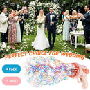 ShinyRelief 4 Pack Wedding Bubble Guns 32 Holes with Light, 4 Bottles Solution, Romantic Bubble Maker for Outdoor Ceremony, Wedding Party Favors, Photo Props, Reception Entertainment(Pink) by TinyTreasures Baby Boutique