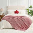 Snuggle Sac Red Throw Blanket for Couch, Super Soft Warm Christmas Red Blankets Cozy Knit Fuzzy Plush Lightweight Throws for Sofa, Bed, Camping, Heather Red, 50x60 inches by TinyTreasures Baby Boutique