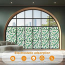 Window Privacy Film Stained Glass Decorative Static Clings Frosted Window Tint for Home Room Decor Bathroom Door Car Stickers with Glittering Effect, Removable(Blue & Green pothos Botanical) by CozyNest Decor