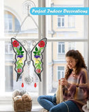 KY&BOSAM Butterfly Suncatcher God Bless My Mother-in-Law Gift Stain Glass Suncatchers for Window Hanging Wind Chime Home Ornament Mom Gift for Mother`s Day Valentine's Birthday Thanksgiving Christmas by GreenHaven Gardens