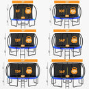 JUMPZYLLA Trampoline Outdoor 8FT 10FT 12FT 14FT 15FT 16FT with Enclosure and Ladder, ASTM Approved Recreational Trampoline for Kids and Adults, Anti-Rust Coated Frame by TinyTreasures Baby Boutique