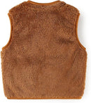 Baby Boys Girls Fleece Vest Zip Up Cute Bear Jackets Fuzzy Fall Winter Warm Clothes Newborn Outwear for Toddler Infant by TinyTreasures Baby Boutique