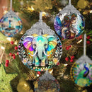 Stained Glass Suncatcher, Jocidea Elephant Ornament, Christmas Ornaments, Holidays Ornaments, Christmas Tree Decor, Elephant Decor for Home, Elephant Gifts by GreenHaven Gardens