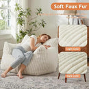 Giant Bean Bag Chairs for Adults with Filling Plush Fluffy Bean Bag Chairs for Teens with Armrests Comfy BeanBag Lazy Couch Sofa Chair for Bedroom Living Room Reading by CozyNest Decor