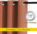NICETOWN Living Room Curtains for Windows 84 inch Long - Decorative Thermal Insulated Grommet Room Darkening Window Treatments for Bedroom/Porch, Burnt Orange, 2 Panels = 104" Wide by TinyTreasures Baby Boutique