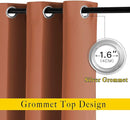 NICETOWN Blackout Large Window Curtains 84 inches Long - Grommet Room Darkening Sliding Door Thermal Curtains & Drapes Sound Block for Bedroom/Living Room (Burnt Orange, 2 Panels, W66 x L84) by TinyTreasures Baby Boutique