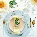 Whaline 4Pcs Round Daisy Placemats Spring Flower Embroidered Place Mats Greenery Floral Dinner Table Mats for Home Holiday Wedding Bridal Baby Shower Birthday Party Decor by CozyNest Decor