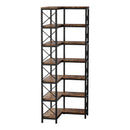 7 Tier Corner Bookshelf, Storage Unit For Living Room by HouseOfZazla