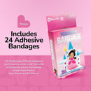BioSwiss Bandages, Princess Shaped Self Adhesive Bandage, Latex Free Sterile Wound Care, Fun First Aid Kit Supplies for Kids, 24 Count by TinyTreasures Baby Boutique