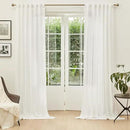 MYSKY HOME Natural Living Room Curtains 2 Panel Sets, Soft Cotton Blend Semi Sheers Light Filtering Back Tab Privacy Drapes for Patio Pergola Gazebo Nice Vertical Elegant Style, 50 x 95 Inches by CozyNest Decor