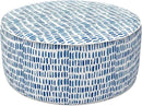 LVTXIII Outdoor Inflatable Ottoman Stool, Patio Water Repellent Footrest Stool with Handle, Portable Outside Round Ottoman for Patio Garden, Camping or Home Use, 21"x21"x9", Blue Pebble by CozyNest Decor