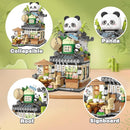 Panda Tea Shop Mini Street Scape Building Blocks, Panda Creative Building Toys for Girls 6-12, Gift Idea for Kids Adults (860PCS) by TinyTreasures Baby Boutique