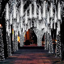 2-Pack Meteor Shower Christmas Lights Outdoor Decorations, Extendable Tree Lights Waterproof 16 Tubes 384 LEDs Falling Rain for Holiday Outside Decor Yard House Xmas Tree (Cool White) by GreenHaven Gardens