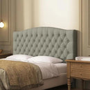 Velvet Upholstered Headboard Queen/Full Size Latest Model Wall Mount, Bed Frame Mount, Featuring High-Density Sponge Padding, Luxury Texture Easy Assembly Comfort and Style-Taupe by CozyNest Decor