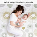 Foldable Baby Play Mat, PIGLOG 0.6 inch Waterproof Playmats for Babies and Toddlers Kids, Safe Foam Playmat for Tummy Time, 50“x50” Playpen Mat, Reversible Portable Baby Floor Mat for Infant, Circle by TinyTreasures Baby Boutique