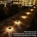 Lacasa Solar Deck Lights, 8 Pack 30LM LED Dock Lights Warm White 2700K, Outdoor Solar Powered Step Lights Light up All Night IP68 Waterproof Auto ON/Off for Garden Stairs Driveway Pathway Lighting by GreenHaven Gardens