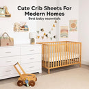 KeaBabies 2-Pack Organic Crib Sheets for Boys, Girls - 52x28 Fitted Crib Mattress Sheet Neutral, Breathable Jersey Cotton Cover for Baby Bed, Toddler Mattress, Soft & Cute Prints (Butterflies) by TinyTreasures Baby Boutique