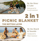 Genovega 2 in 1 Extra Large 80"* 80" Rug Picnic Waterproof Outdoor Beach Blanket Foldable Camping Mat Summer Camp Equipment Honeymoon Stuff Hawaii Essentials Hunting Accessories Car Set Women Gifts by TinyTreasures Baby Boutique