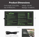 BN-LINK Seedling Heat Mat 10" x 20.75" 4 Pack Daisy Chainable Warm Hydroponic Heating Pad Waterproof for Seed Starting Germination, Indoor Gardening, Greenhouse by GreenHaven Gardens