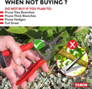 TABOR TOOLS Pruning Shears, Florist Scissors, Multi-Tasking Garden Snips for Arranging Flowers, Trimming Plants and Harvesting Herbs, Fruits or Vegetables. K17A. (Straight, Stainless Steel Blades) by GreenHaven Gardens