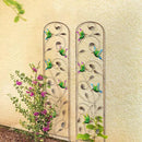 Set of 2 Hummingbird Metal Garden Trellis for Climbing Plants, Decorative Vegetables Flowers Vine Trellis for Outdoor Patio 60'' H x 11'' W by GreenHaven Gardens