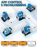 5 in 1 STEM Robot Building Toys for Boys Age 8-13, 494PCS Remote & App-Controlled Set Educational Coding Toy, Kids DIY Sound & Light Interactive Science Sets, Gift for Boys Girls 10-12 by TinyTreasures Baby Boutique