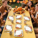Grencian 200Pcs Fall Plates and Napkins Thanksgiving Plates Pumpkin Flower Wreath Plate Disposable Pumpkin Tableware Fall Party Supplies for Autumn Harvest Thanksgiving Party Decorations, Serves 50 by CozyNest Decor