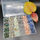 Natural Round Stone Beads About 720pcs Genuine Real Healing Crystal Stones Beading Loose Gemstone DIY for Bracelet Jewelry Making Kit(4/6/8/10mm,6 Color B) by TinyTreasures Baby Boutique