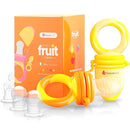 NatureBond Baby Food Feeder/Fruit Feeder Pacifier Nibbler (2 Pack) - Infant Teething Toy Teether Weaning in Appetizing Colors | + Additional Silicone Sacs by TinyTreasures Baby Boutique