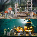 Kathfly 9 Pieces Halloween Miniature Tombstones Mini Village Tombstones Halloween Figurines Miniature Spooky Town for DIY Crafts Outdoor Home Garden Decor by GreenHaven Gardens