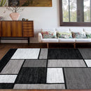 Rugshop Contemporary Modern Boxes for Home Office,Living Room,Bedroom,Kitchen Non Shedding Area Rug 6' 6" X 9' Gray by TinyTreasures Baby Boutique