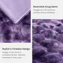 Cozy Bliss Faux Fur Throw Blanket for Couch, Fuzzy Soft Plush Thick Bubble Blanket for Sofa Bedroom Living Room, 60 * 80 Inches Tie-dye Purple by CozyNest Decor
