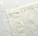 MIUCO Floral Embroidered Semi Sheer Curtains Faux Linen Grommet Curtains for Girls Room 52 x 84 Inch Set of 2, Off White by CozyNest Decor