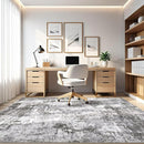 5x8 Area Rug Living Room: Machine Washable Large Abstract Modern Soft Rugs Stain Resistant Indoor Floor Non Slip Accent Carpet for Bedroom Nursery Playroom Dining Room Office Dorm Home- Black Grey by TinyTreasures Baby Boutique
