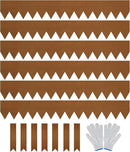 Worth Garden 6-Pack Pre-Rusted Cor-Ten Steel Landscape Edging - 40" L x 6" H Each (20ft Total) - No-Dig Hammer-in Heavy Duty 14-Gauge Metal Edging Border w/ 7 Clips & Gloves - Edge for Lawn Yard by CozyNest Decor