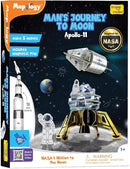 Imagimake Mapology Man's Journey to Moon | NASA Mission Apollo 11 | Rocket & Satellite Model Making Set | Space Toys for ages 8-13 | Educational Science Kits for Kids Age 8-12 | Gifts for Boys & Girls by TinyTreasures Baby Boutique