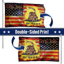 FLAGWIX 3x5 ft American Patriotic Gadsden Flag - Double Sided, Heavy Duty Canvas, Fade Resistant - Patriotic American House Flags, 4th of July Decorations For Indoor, Outdoor Decor Flag with Grommets by GreenHaven Gardens