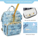 Diaper Bag Backpack, Diaper Bags for Baby Girls Boys, Baby Bags for Moms Dads, Nappy Changing Bag with Insulated Pockets,Multi-functional Waterproof Backpack with Stroller straps-Light blue crown by TinyTreasures Baby Boutique