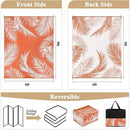 Pauwer Waterproof Outdoor Rug 6x9, Reversible Plastic Straw Patio Camping Rug, Indoor Outdoor RV Mat Carpet for Deck, Camper, Porch, Balcony, Backyard, Picnic, Leaf Orange by GreenHaven Gardens