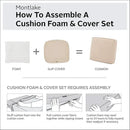 Classic Accessories Montlake Water-Resistant 19 x 20 x 4 Inch Patio Lounge Back Cushion, Antique Beige, Outdoor Loveseat Cushions by GreenHaven Gardens